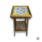 Square Talavera Tile End Table | Handmade Mexican Wood Accent Table