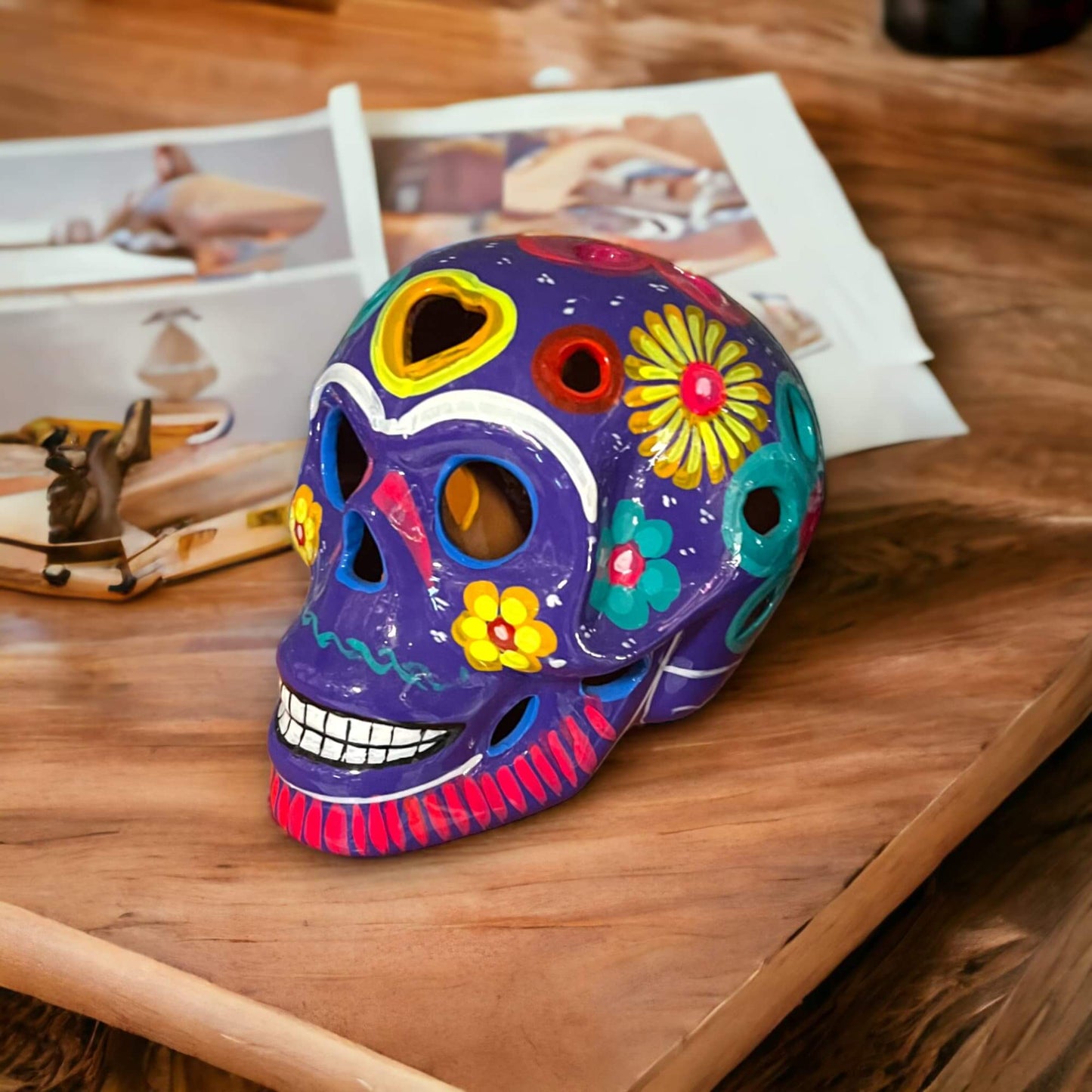 Guerrero Calavera Skull | Large Hand-Painted Day of the Dead Art
