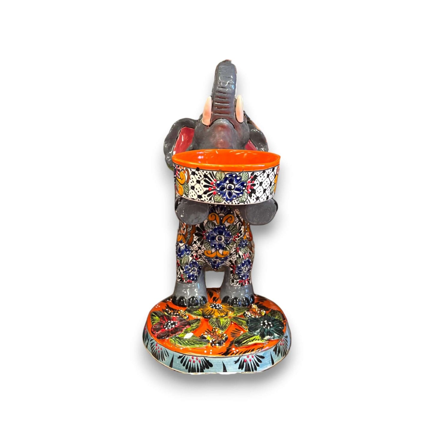 Talavera Elephant Planter | Hand-Painted Ceramic Art