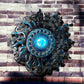 Giant Sun Wall Art with Light Fixture | Handmade Mexican Metalwork