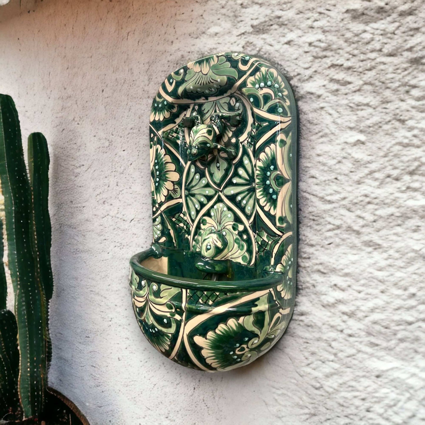 Talavera Wall Fountain | Handcrafted Mexican Ceramic Water Feature