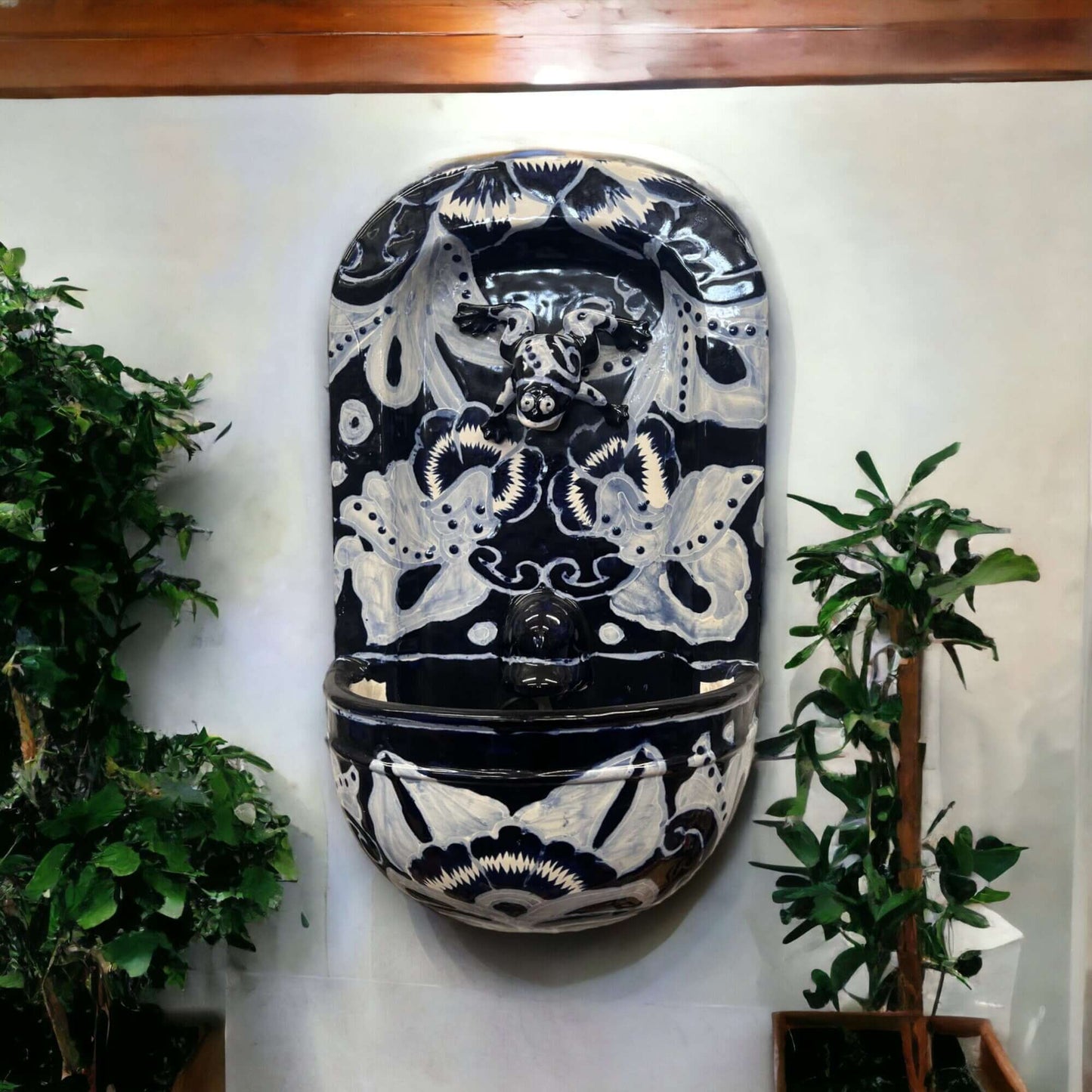 Talavera Wall Fountain | Handcrafted Mexican Ceramic Water Feature