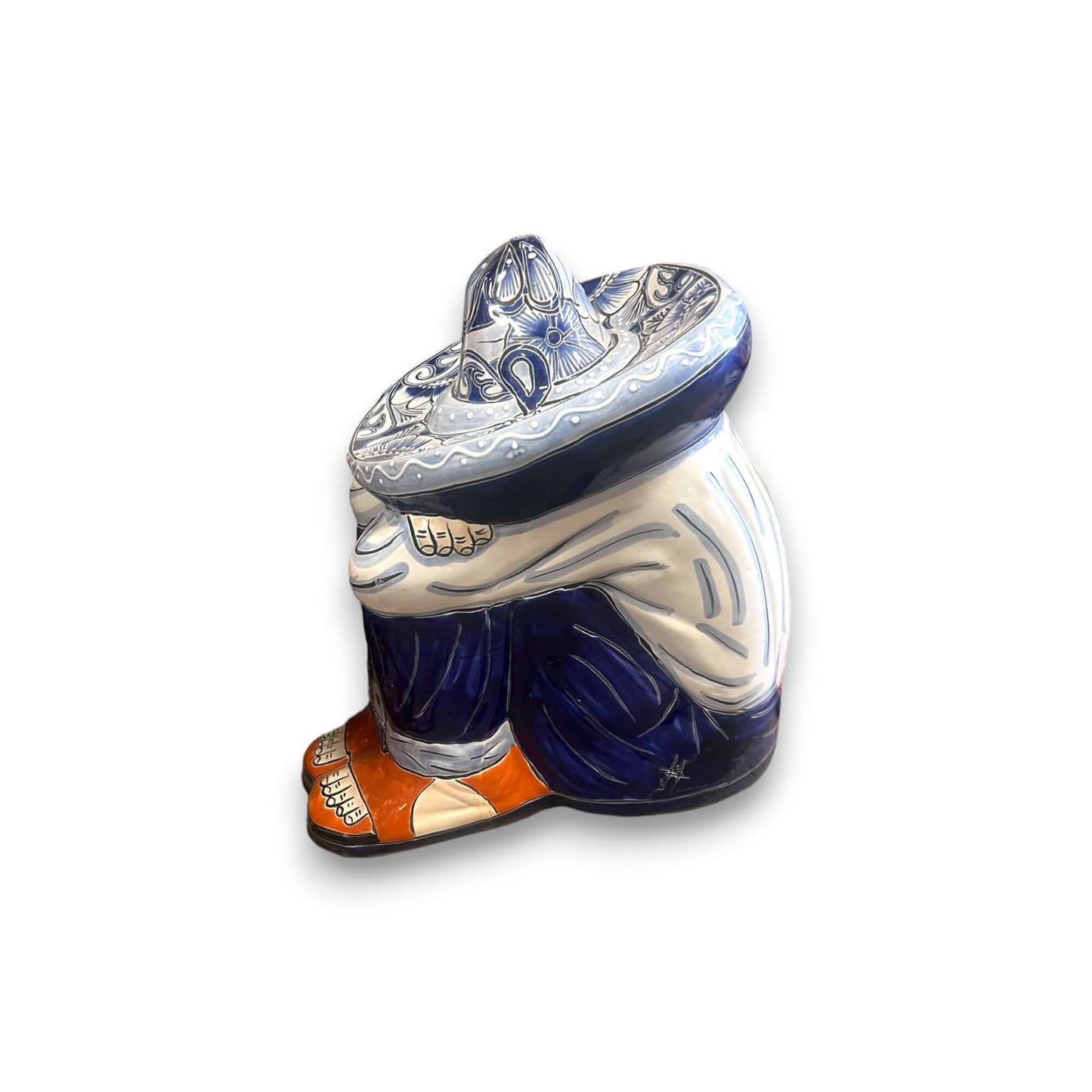 Talavera Panchito Sleeping Man Figurine | XL Hand-Painted Art