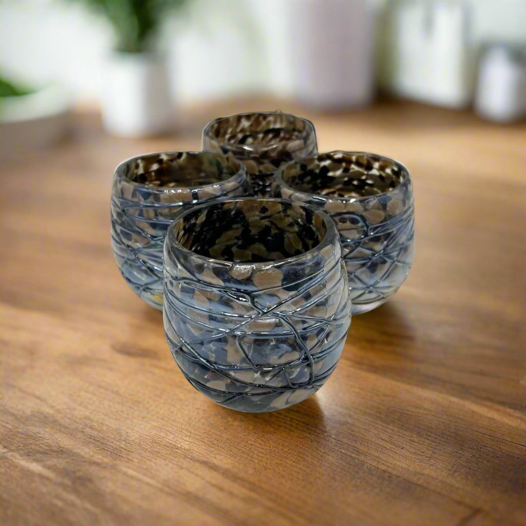 Mexican Stemless Wine Glass | Mocha Mix Design