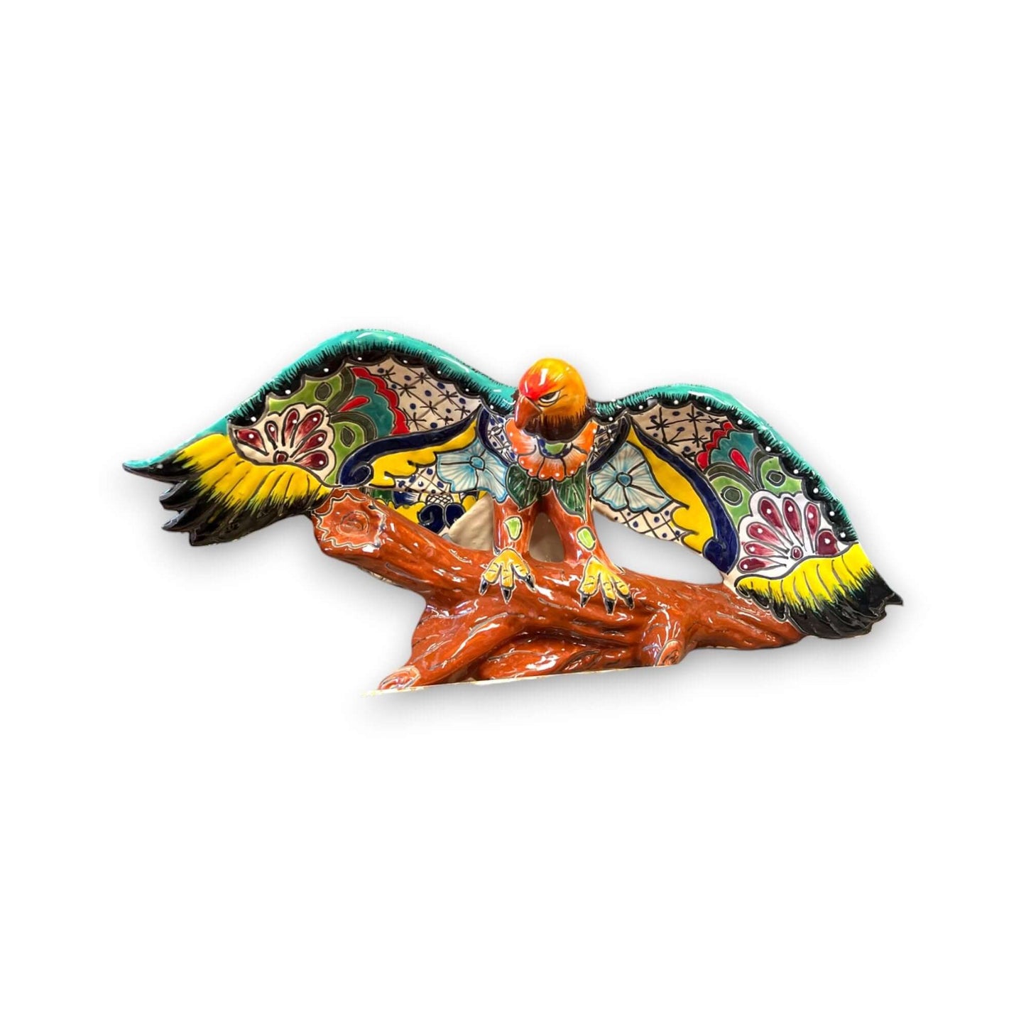 Majestic Talavera Eagle Figurine | Handcrafted Mexican Art