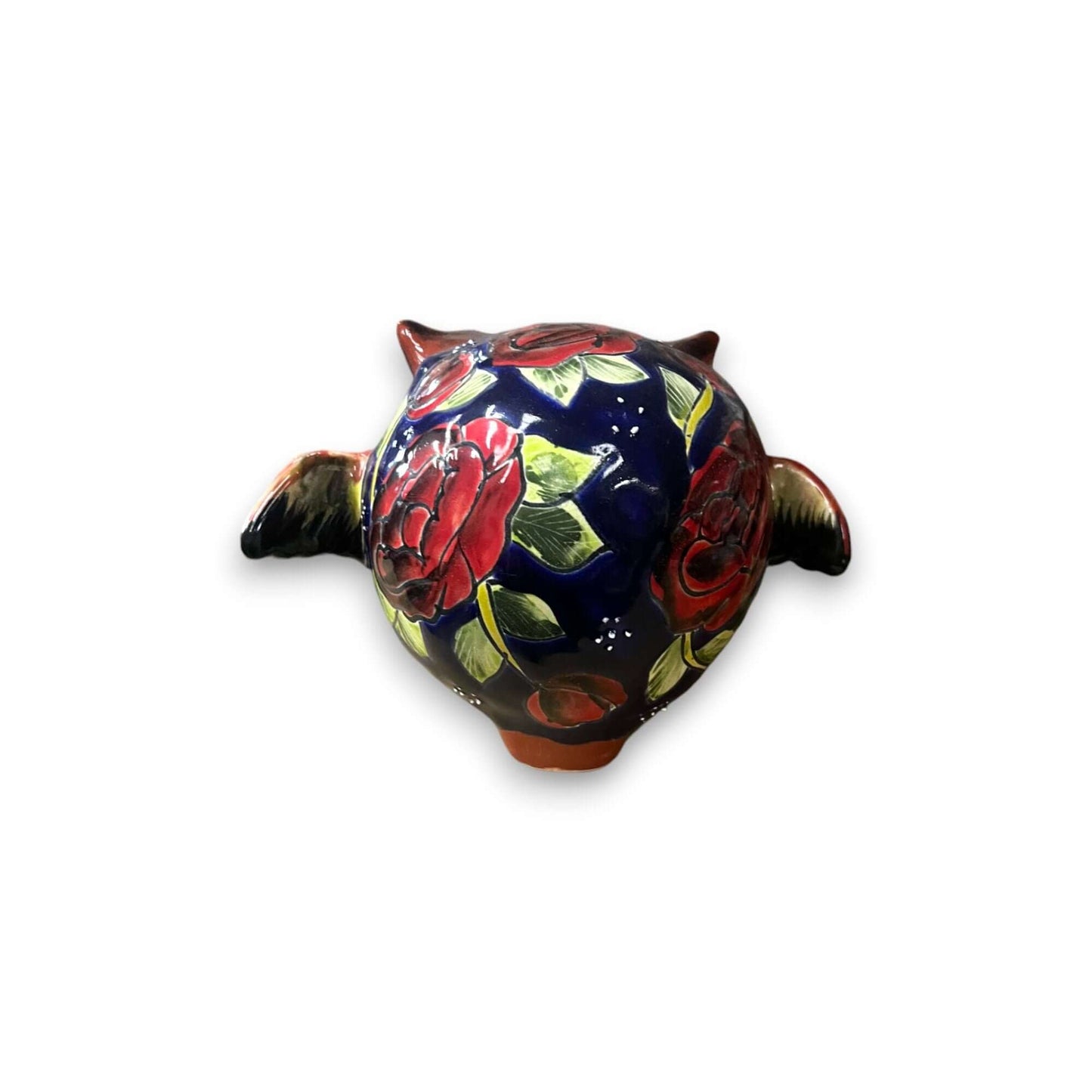 Talavera Owl Statue | Hand-Painted Mexican Ceramic Bird Figurine
