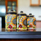 Talavera Kitchen Canister Set | Terracotta Mexican Pottery Trio