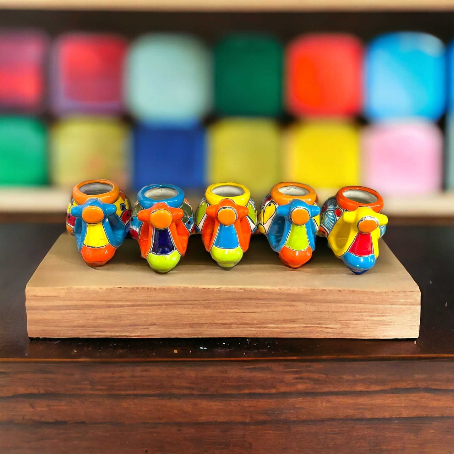 Colorful Talavera Scooter Planter | Mexican Art Decor