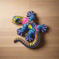 Hand-Painted Talavera Lizard Figurine | Colorful Mexican Wall Decor