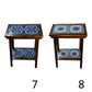 Talavera Tile End Table | Handmade Mexican Wood Accent Furniture