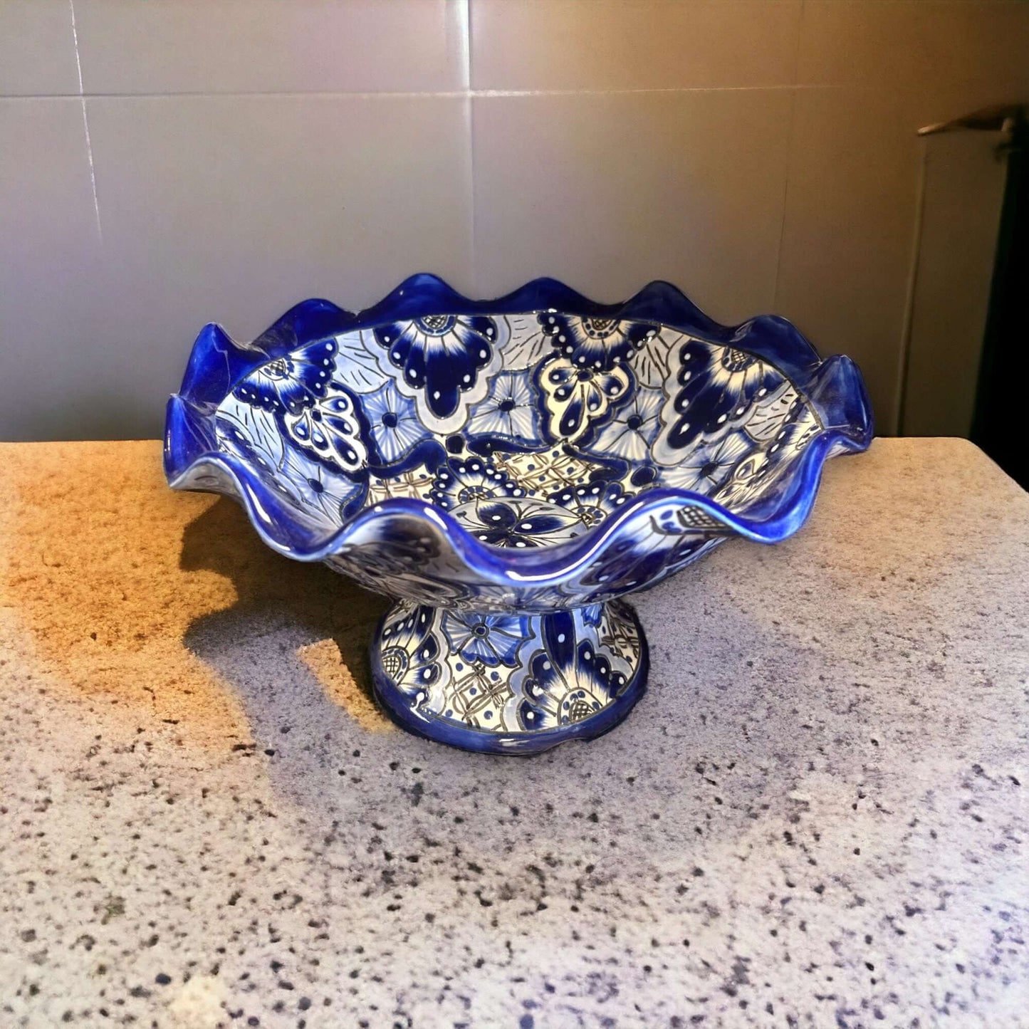 Talavera Fruit Basket | Hand-Painted Mexican Ceramic Centerpiece