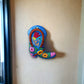 Guerrero Cowboy Boot Wall Art | Mexican Hand-Painted Pottery Decor