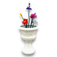 Talavera White Flower Pot | Handcrafted Mexican Ceramic Planter