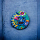 Guerrero Sun Moon Wall Art | Hand-Painted Mexican Eclipse Decor