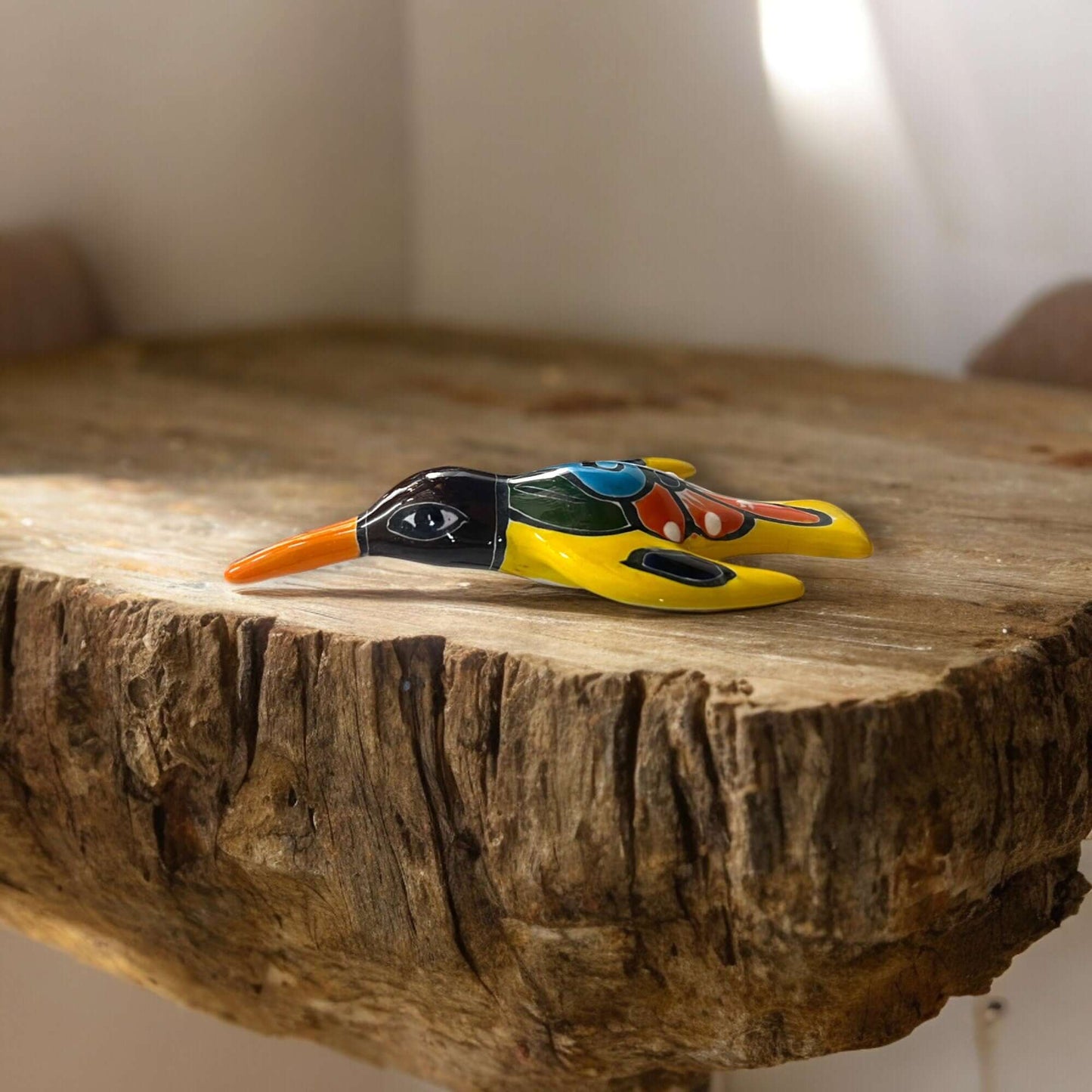 Talavera Hummingbird Wall Art | Mexican Hand-Painted Bird Decor