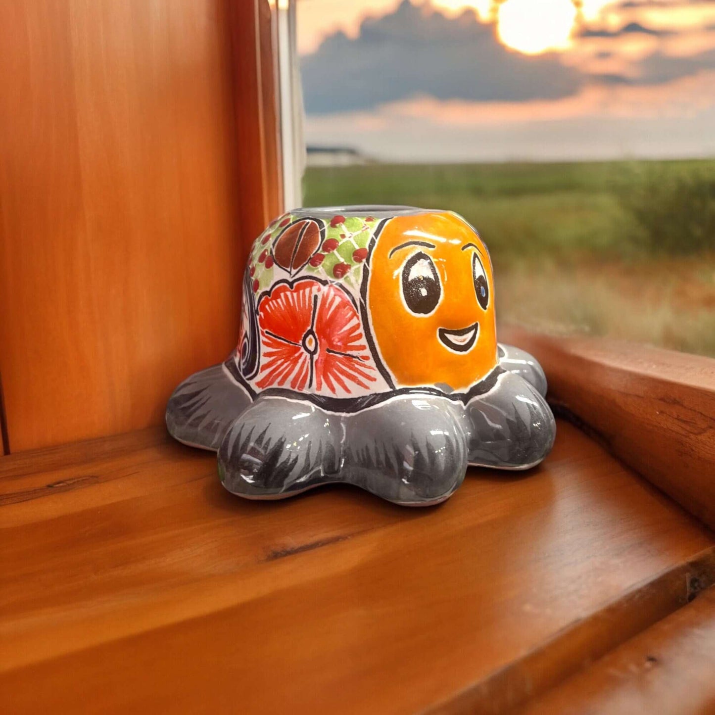 Talavera Octopus Succulent Planter | Hand-Painted Ceramic Pot