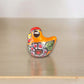 Set of 2 Hand-Painted Talavera Chicken Figurines | Mexican Ceramic Chickens