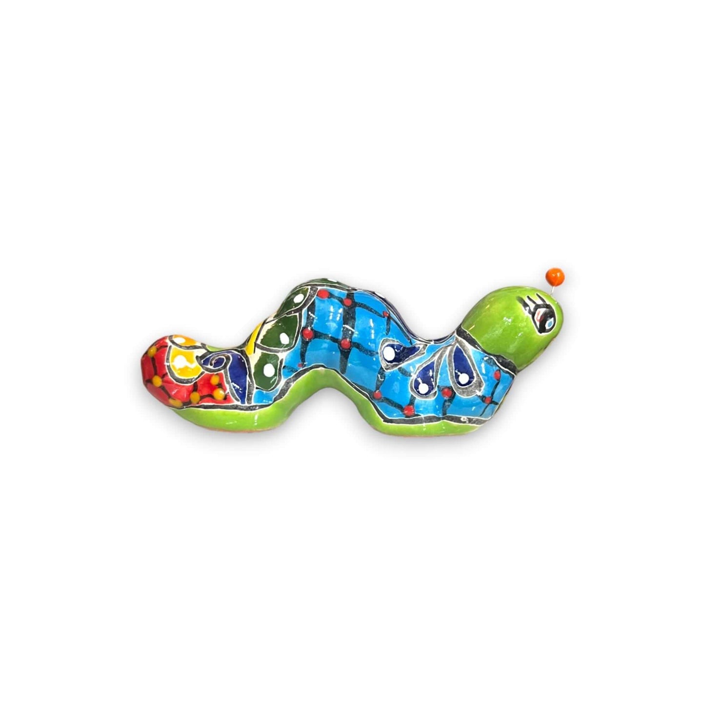 Talavera Caterpillar Art | Handcrafted Mexican Ceramic Figurine