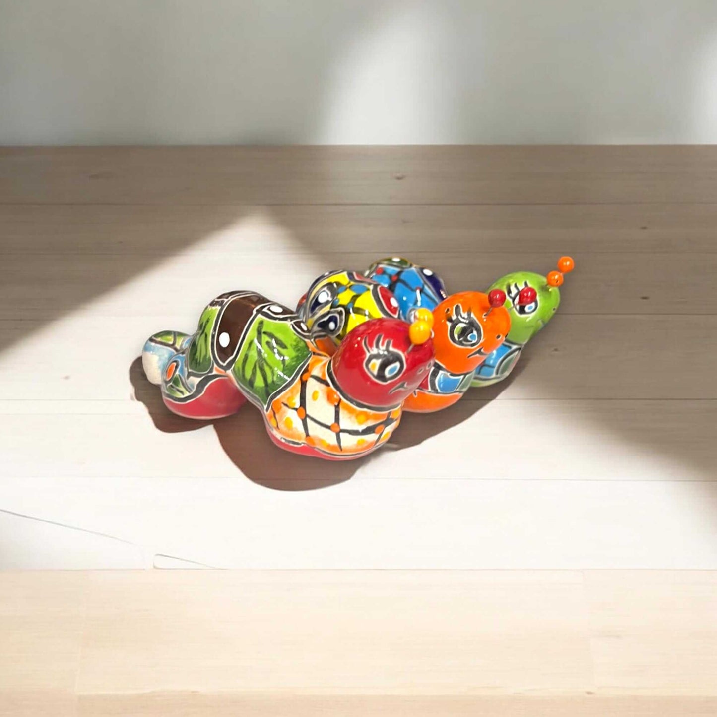 Talavera Caterpillar Art | Handcrafted Mexican Ceramic Figurine