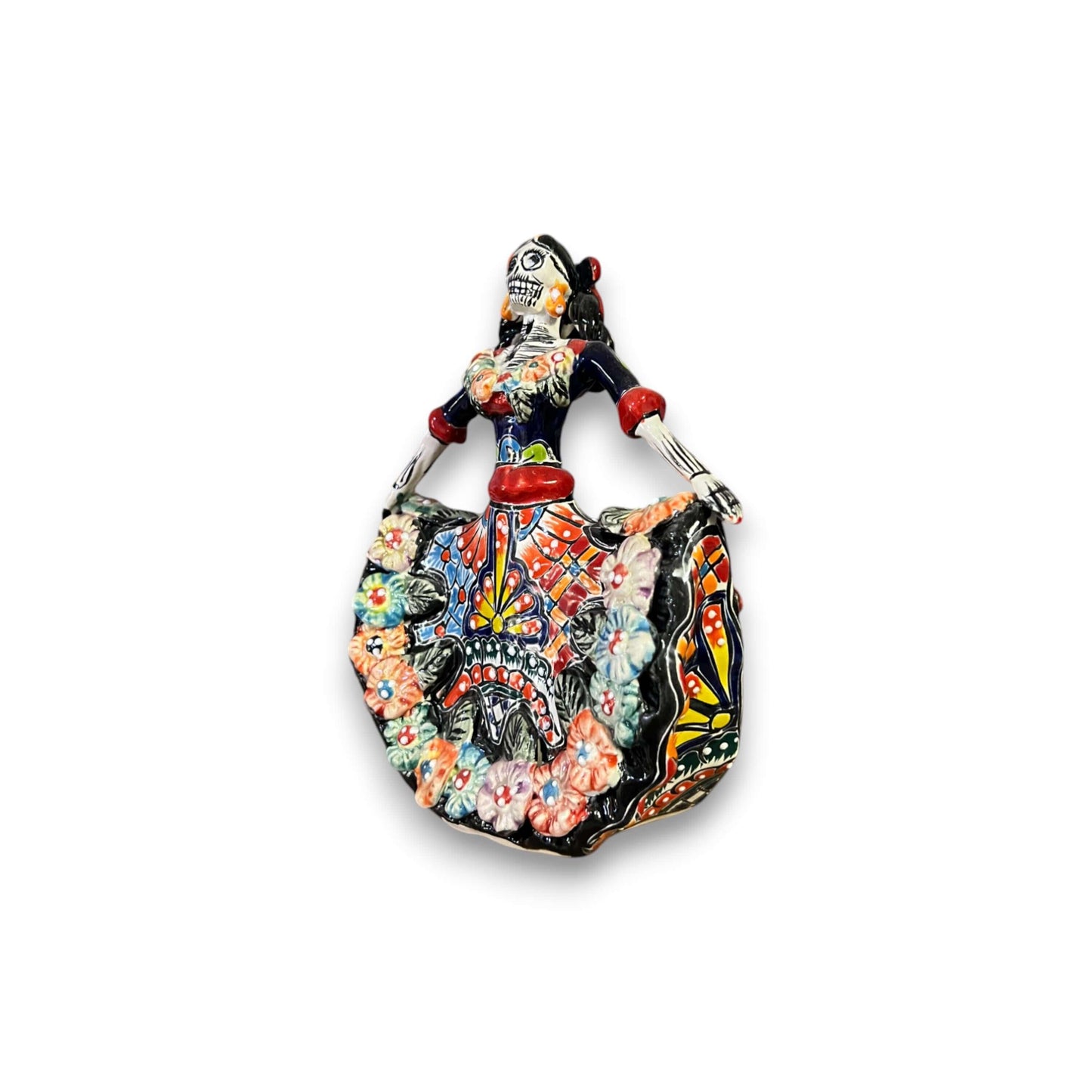 Handmade Talavera Catrina Figurine | Day of the Dead Ceramic Art