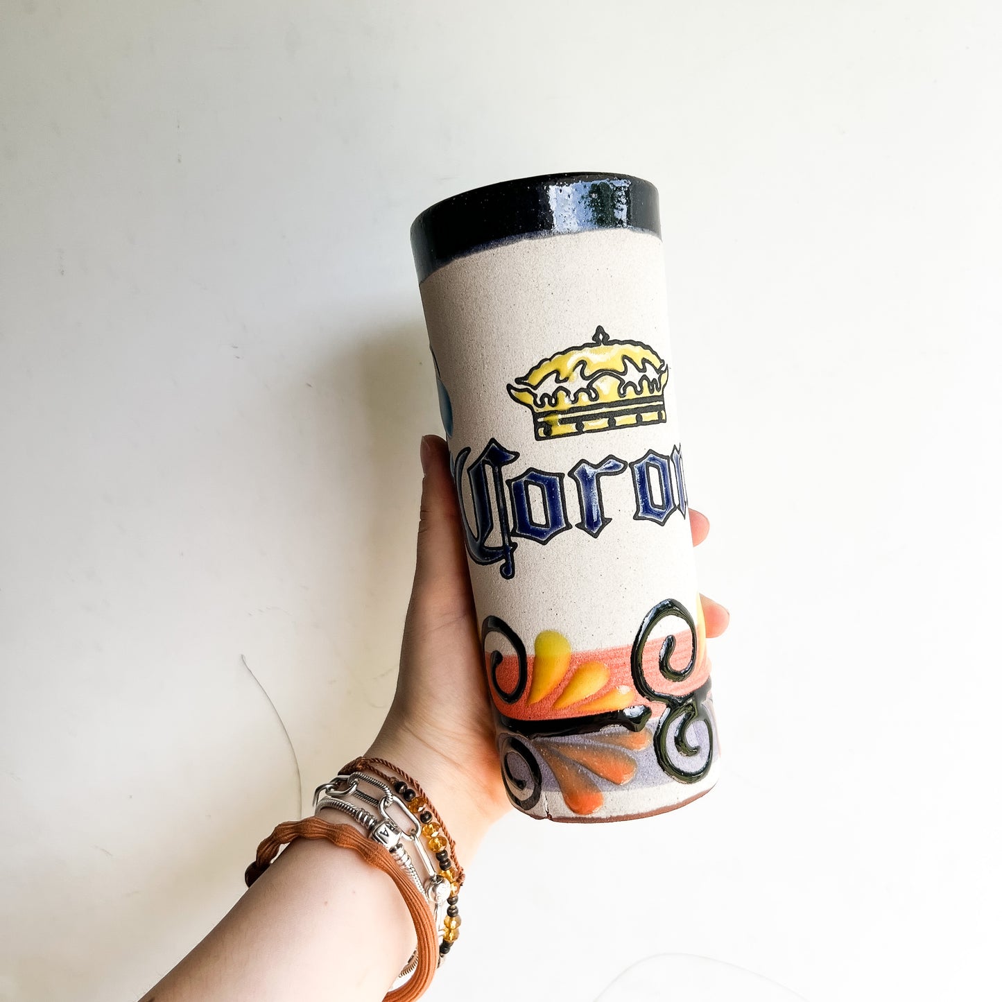 Corona Beer Pottery Cup