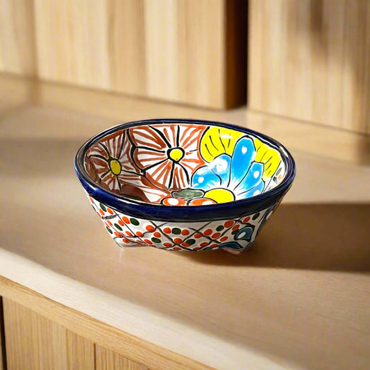 Talavera Salsa Bowl | Hand-Painted Mexican Ceramic Sauce Dish