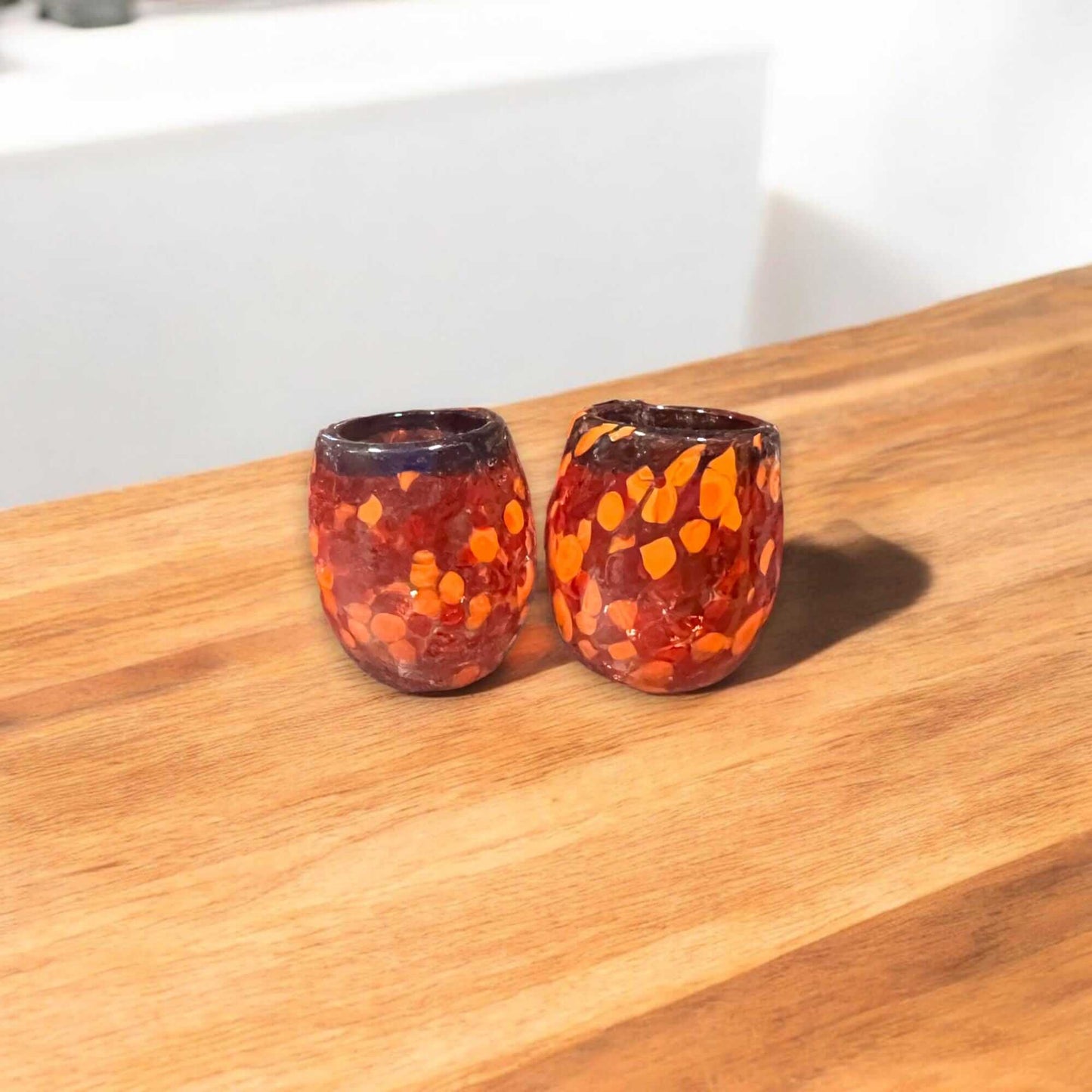 Mexican Artisan Shot Glass | Handmade Lava Design Ceramic