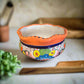 Mini Talavera Flower Pot | Wavy Rim Mexican Ceramic Planter