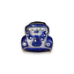 Talavera Car Planter | Small Blue & White Handmade Ceramic Pot