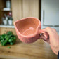 Talavera Heart Mug | Hand-Painted Pink Mexican Coffee Cup