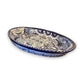 Talavera Oval Serving Platter | Blue & White Mexican Kitchenware