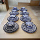 Talavera Dinnerware Set | 40-Piece Blue & White Tableware for 8
