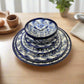 Talavera Dinnerware Set | 20-Piece Blue & White Tableware for 4