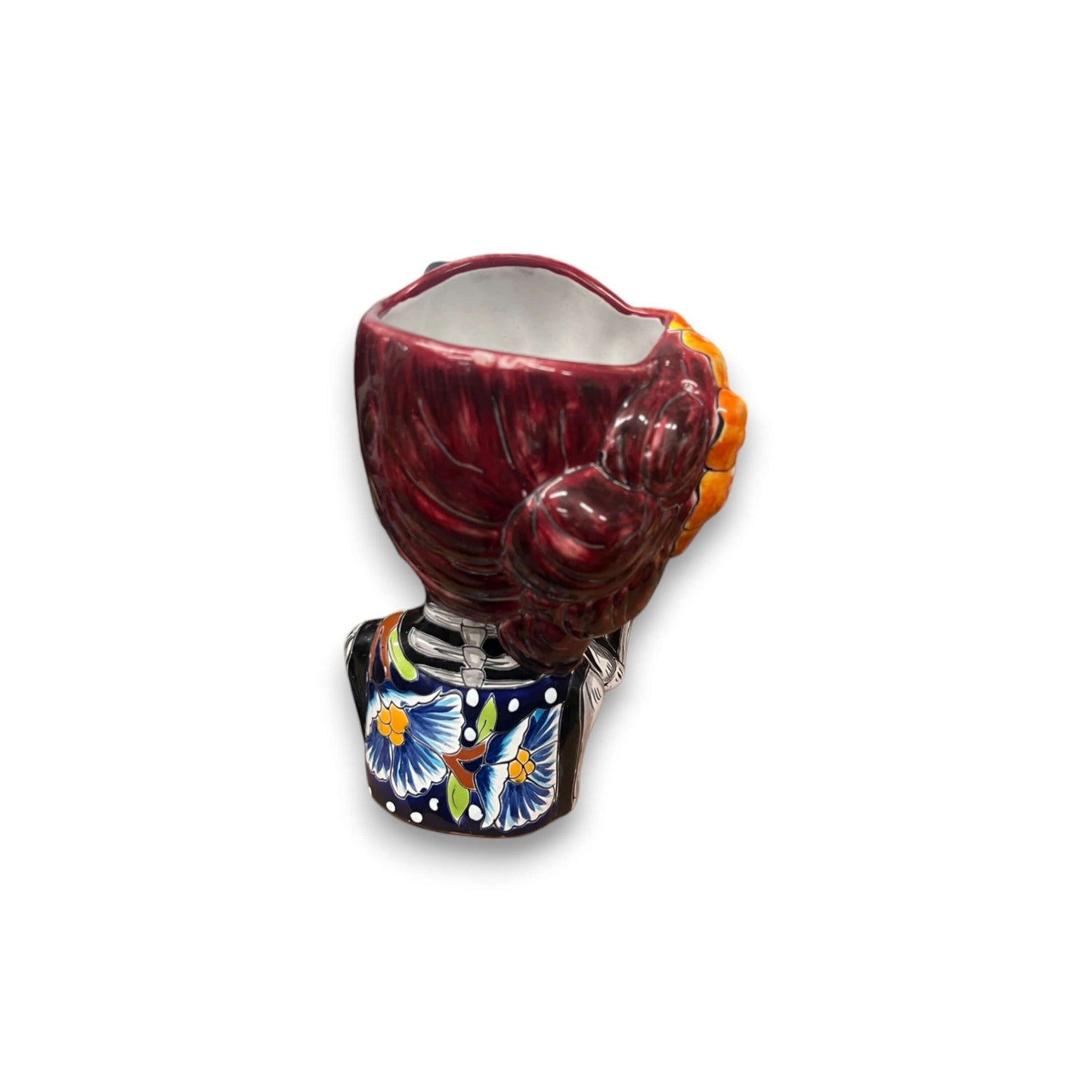 Talavera Day of the Dead Face Planter | Handmade Skull Ceramic Pot