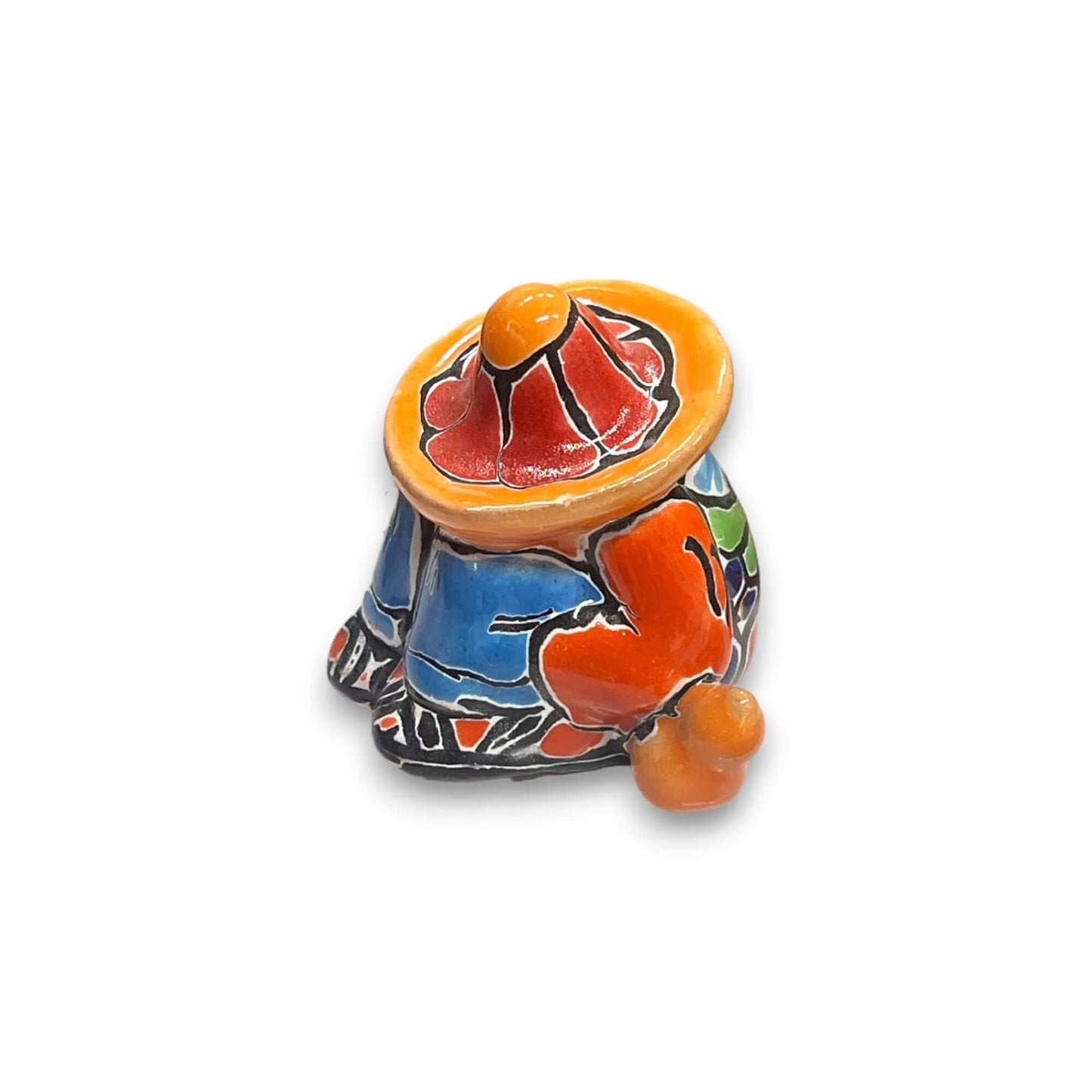 Small Talavera Panchito Figurine | Colorful Mexican Sleeping Man