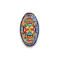 Talavera Oval Serving Platter | Cobalt-Blue Rim Kitchenware