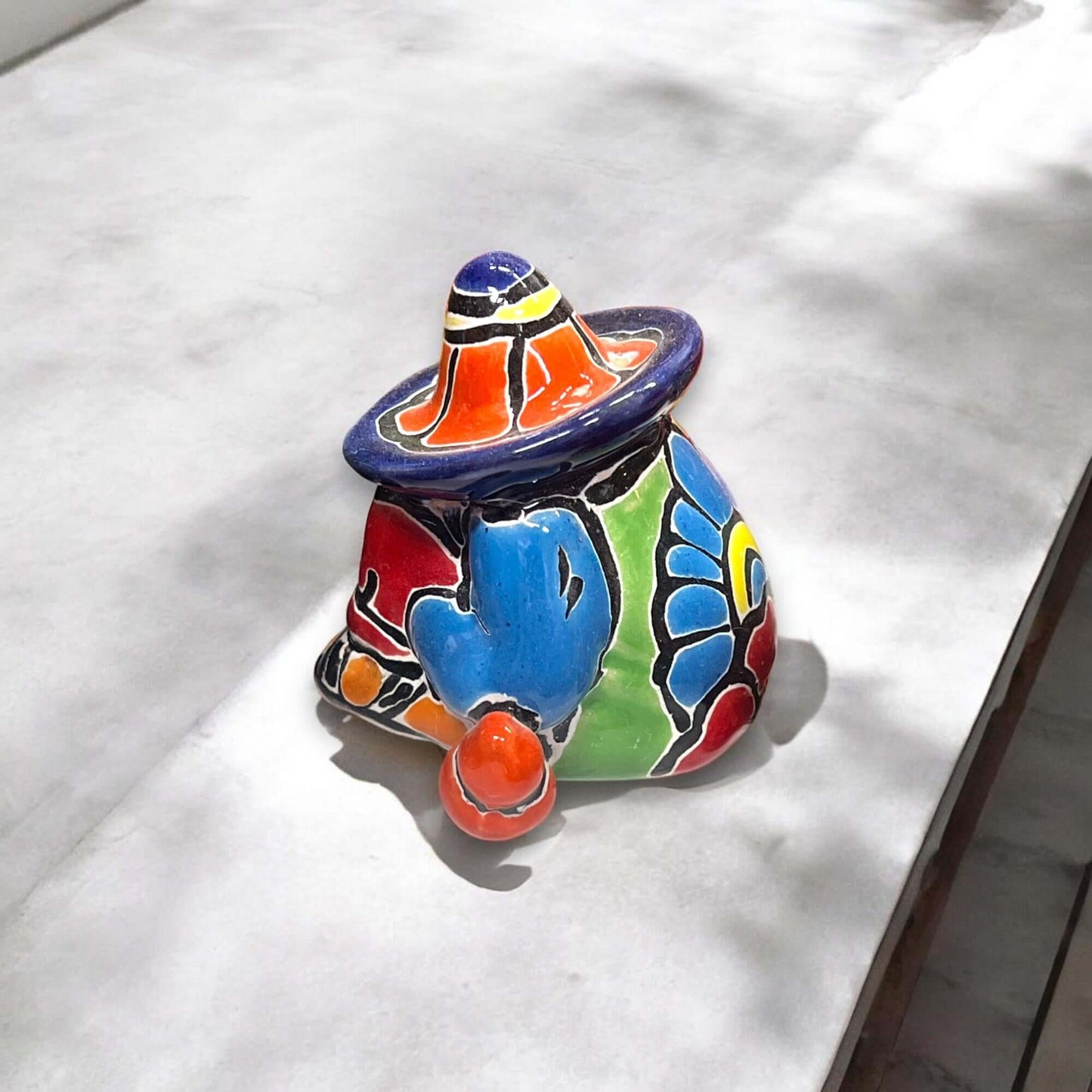 Small Talavera Panchito Figurine | Colorful Mexican Sleeping Man