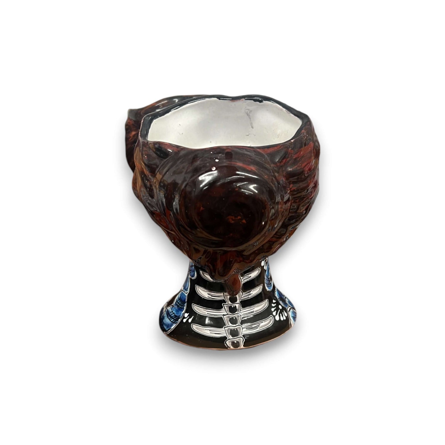 Talavera Skull Face Planter | Hand-Painted Day of the Dead Pottery