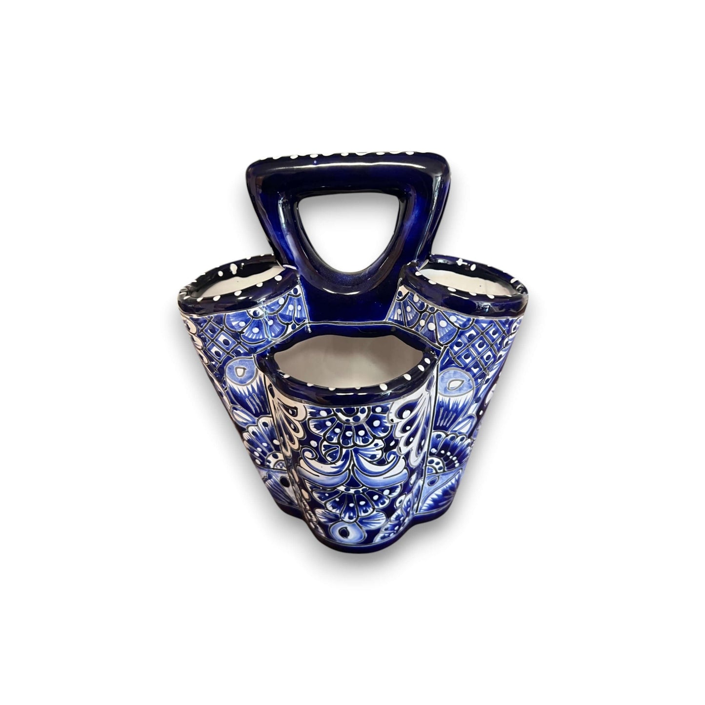 Talavera Utensil Holder | Hand-Painted Mexican Kitchen Organizer