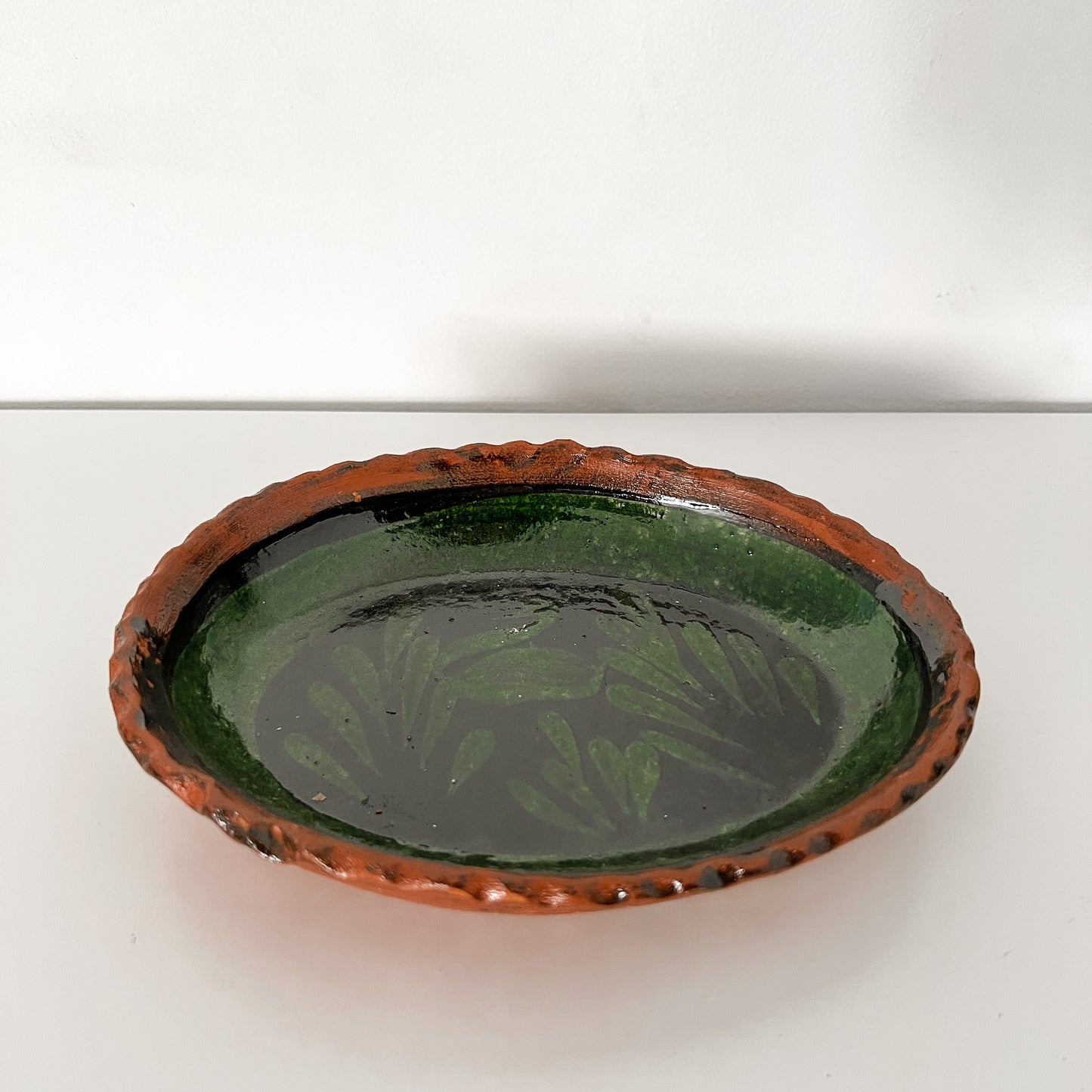 Small Pottery Green Plate